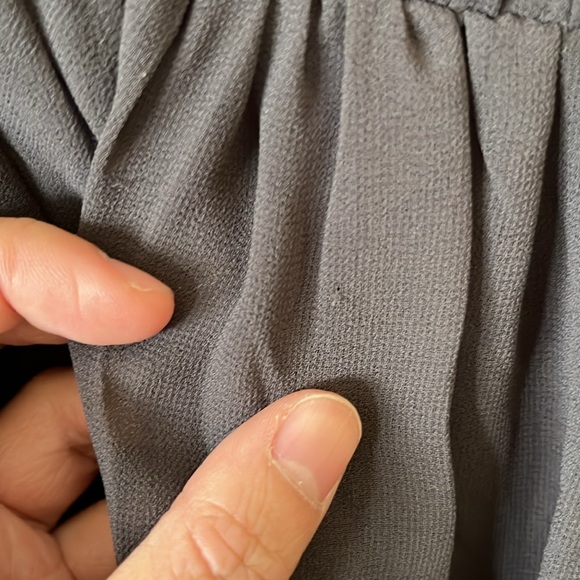 Cat Lady One Shoulder Flower Petals Gray Purple Mini Dress S - Picture 3 of 9